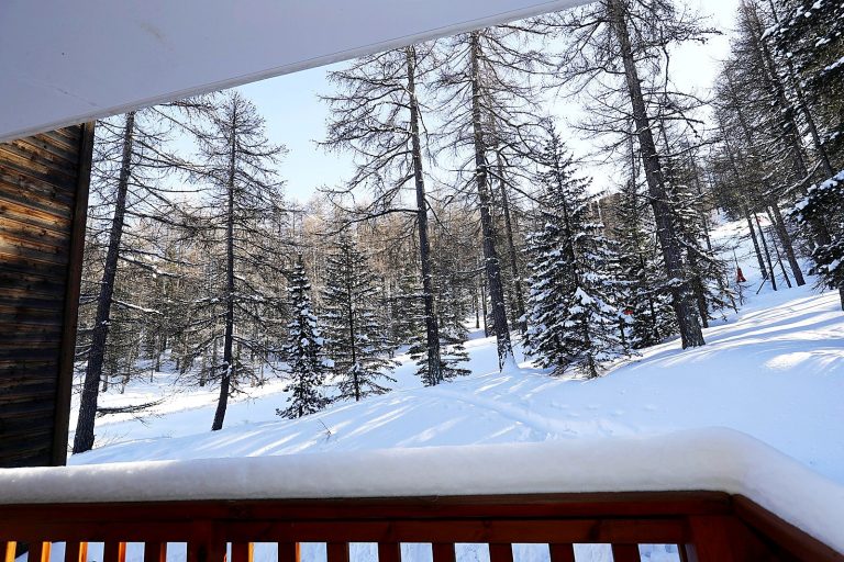 Albane Vars T2 skis aux pieds face aux pistes — Vars, Hautes-Alpes (photo 15)